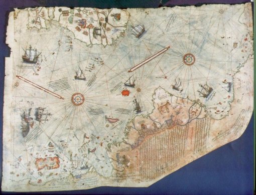 Fragmento del Mapa de Piri Reis