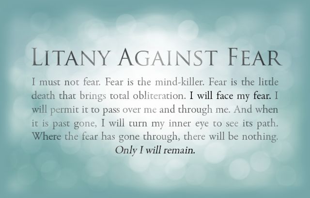 Litany against fear